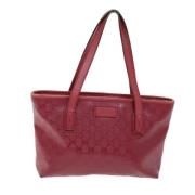 Pre-owned Leather totes Gucci Vintage , Red , Dames