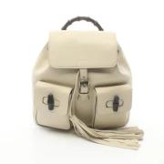 Pre-owned Leather shoulder-bags Gucci Vintage , White , Dames