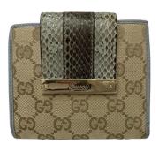 Pre-owned Canvas wallets Gucci Vintage , Beige , Dames