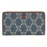 Pre-owned Canvas wallets Celine Vintage , Blue , Dames