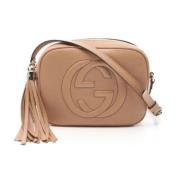 Pre-owned Leather shoulder-bags Gucci Vintage , Beige , Dames