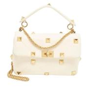 Pre-owned Leather handbags Valentino Vintage , White , Dames