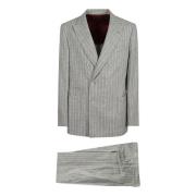 Perla Panama Suit Brunello Cucinelli , Gray , Heren