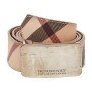 Pre-owned Canvas belts Burberry Vintage , Beige , Dames