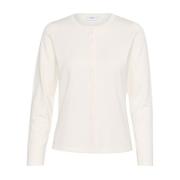 R-Neck Cardigan Ice Saint Tropez , White , Dames