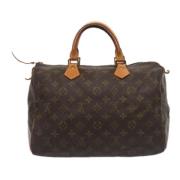 Pre-owned Canvas handbags Louis Vuitton Vintage , Brown , Dames