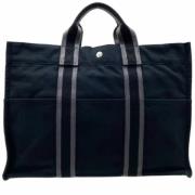 Pre-owned Canvas handbags Hermès Vintage , Black , Dames