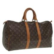 Pre-owned Canvas handbags Louis Vuitton Vintage , Brown , Dames