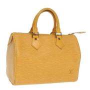 Pre-owned Leather handbags Louis Vuitton Vintage , Yellow , Dames