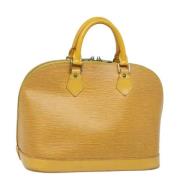 Pre-owned Leather handbags Louis Vuitton Vintage , Yellow , Dames