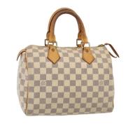 Pre-owned Canvas handbags Louis Vuitton Vintage , White , Dames