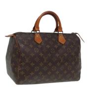 Pre-owned Canvas handbags Louis Vuitton Vintage , Brown , Dames