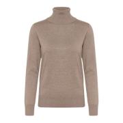 Atmos Melange Rollneck Pullover Sweater Saint Tropez , Brown , Dames