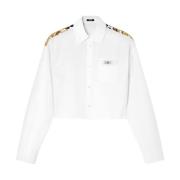 Witte Casual Overhemden Versace , White , Dames