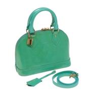 Pre-owned Leather handbags Louis Vuitton Vintage , Green , Dames