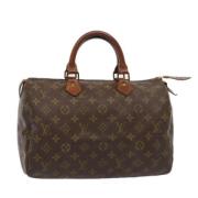 Pre-owned Canvas handbags Louis Vuitton Vintage , Brown , Dames