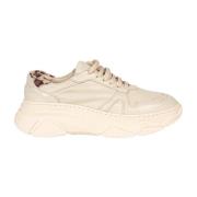 Platform Sneakers met Faux Fur Detail Liu Jo , Beige , Dames