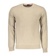 Heren Beige Trui met Logo Borduursel Harmont & Blaine , Beige , Heren