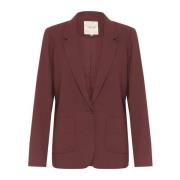 Crocamia Blazer Jas Rum Raisin Cream , Brown , Dames