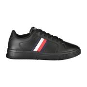 Sportieve Veterschoenen Zwart Contrast Logo Tommy Hilfiger , Black , H...