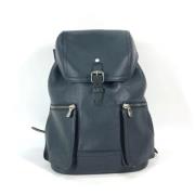 Pre-owned Leather backpacks Louis Vuitton Vintage , Black , Dames