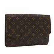 Pre-owned Canvas clutches Louis Vuitton Vintage , Brown , Dames