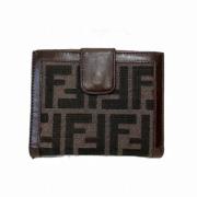 Pre-owned Leather wallets Fendi Vintage , Brown , Dames