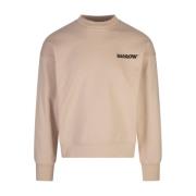 Smile Design Crew Neck Sweatshirt Barrow , Brown , Heren