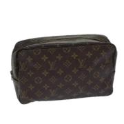 Pre-owned Canvas clutches Louis Vuitton Vintage , Brown , Dames