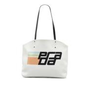 Pre-owned Canvas totes Prada Vintage , White , Dames