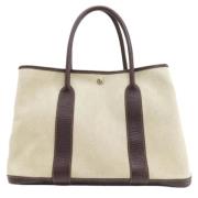 Pre-owned Canvas handbags Hermès Vintage , Beige , Dames