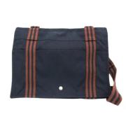 Pre-owned Cotton shoulder-bags Hermès Vintage , Blue , Dames