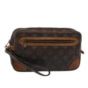 Pre-owned Canvas clutches Louis Vuitton Vintage , Brown , Dames