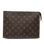 Pre-owned Canvas pouches Louis Vuitton Vintage , Brown , Dames