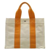 Pre-owned Canvas handbags Hermès Vintage , Beige , Dames