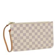 Pre-owned Canvas pouches Louis Vuitton Vintage , White , Dames