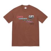 Klassiek Katoenen Grafisch T-shirt Bruin Supreme , Brown , Heren