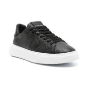 Zwarte Coco Print Sneakers Philippe Model , Black , Heren