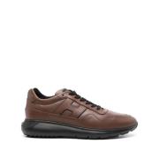 Bruine Kalf Sneaker Hogan , Brown , Heren