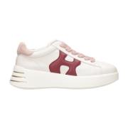 Leren Sneakers met Maxi H Logo Hogan , White , Dames