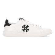 Witte Logo Sneakers Nappa Leer Tory Burch , White , Dames