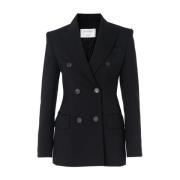 Zwarte Wollen Blazer Adamo Sportmax , Black , Dames