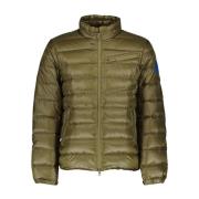 Gewatteerd Pufferjack met Hoge Kraag Moncler , Green , Heren