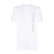 Sportieve Witte T-shirts en Polos Calvin Klein , White , Heren