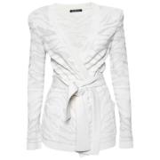 Pre-owned Fabric tops Balmain Pre-owned , White , Dames