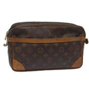 Pre-owned Canvas clutches Louis Vuitton Vintage , Brown , Dames