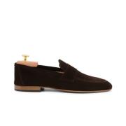 Suede Brown Loafers Lente/Zomer Mannen Duca di Morrone , Brown , Heren