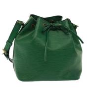 Pre-owned Leather shoulder-bags Louis Vuitton Vintage , Green , Dames