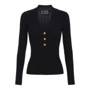 Stijlvolle Sweaters Collectie Elisabetta Franchi , Black , Dames