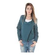 Sportieve Groene Jas Lange Mouwen Logo Calvin Klein , Green , Dames